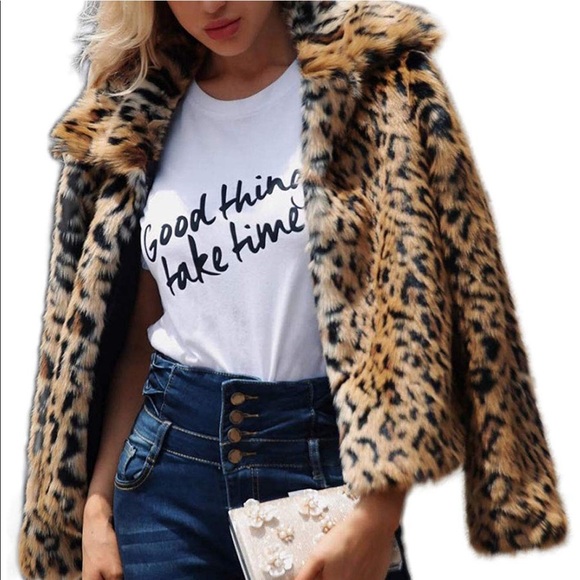 1 LEFT!๐ฅ$25!๐ฅSz 8-12 LEOPARD FAUX FUR JKT! - Picture 6 of 8